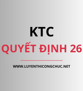 QUYẾT ĐỊNH 26 - ĐỀ 1