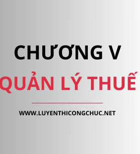 CHƯƠNG V - ẤN ĐỊNH THUẾ